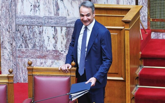Ο Κυριάκος Μητσοτάκης στη Βουλή