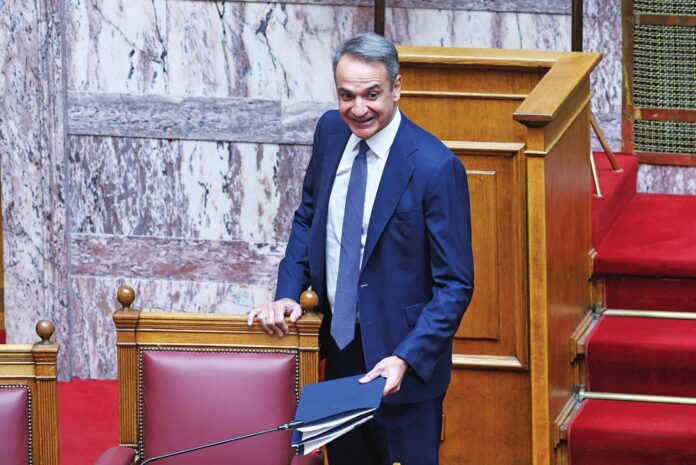 Ο Κυριάκος Μητσοτάκης στη Βουλή